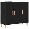 vidaXL Sideboard Schwarz Eichen-Optik 90 x 34 x 80 cm Holzwerkstoff