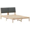 vidaXL Bettgestell Braun und Dunkelgrau 150 x 200 cm Massivholz Kiefer