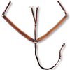 Elastisches Vorderzeug aus Leder Martingal verstellbar braun Pony