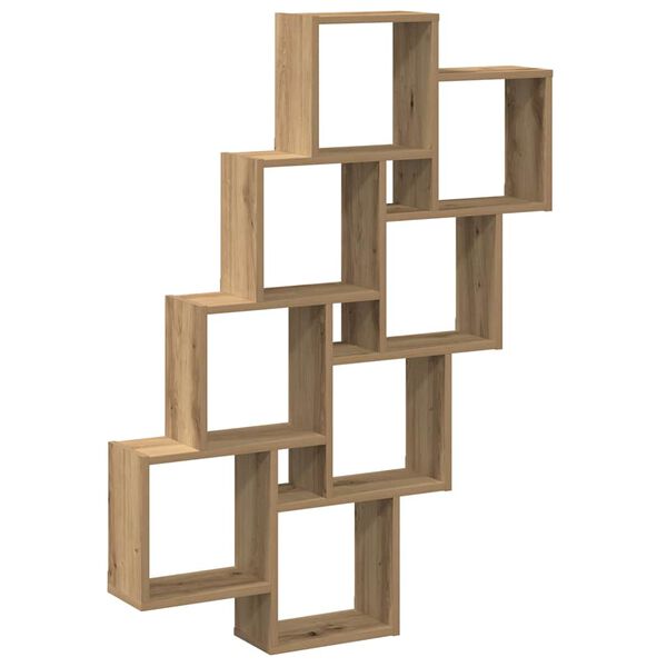 vidaXL W&uuml;rfelregal Artisan-Eiche 90x15x119,5 cm Holzwerkstoff
