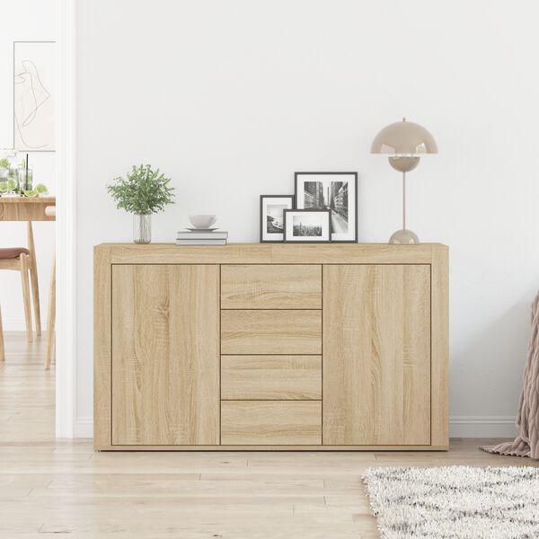 vidaXL Sideboard Sonoma-Eiche 120 x 36 x 69 cm Holzwerkstoff
