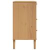 vidaXL Schubladenkommode SENJA Rattan-Look Braun 80x40x80 Kiefernholz