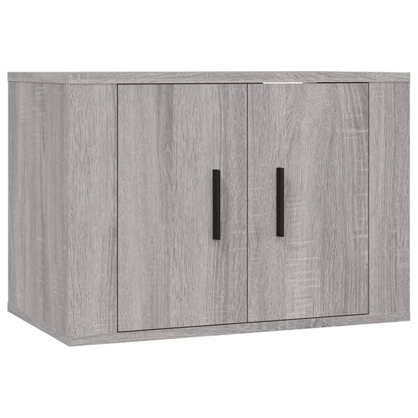 vidaXL 4-tlg. TV-Schrank-Set Grau Sonoma Holzwerkstoff