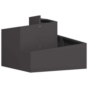 vidaXL Garten-Pflanzgef&auml;&szlig; Schwarz 60 x 60 x 50 cm Kaltgewalzter Stahl