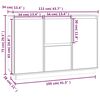 vidaXL Sideboard Grau 111x34x75 cm Massivholz Kiefer