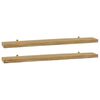 vidaXL Wandregale 2 Stk. 110x15x4 cm Massivholz Teak