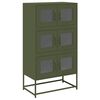 vidaXL Highboard Olivgr&uuml;n 68x39x123 cm Stahl