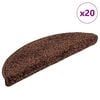 vidaXL Stufenmatten 20 Stk. 56x17x3 cm Braun Halbrund