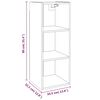 vidaXL Wandschrank Schwarz 34,5x32,5x90 cm Holzwerkstoff