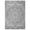 vidaXL Outdoor-Teppich Flachgewebe 140x200 cm Blaues Muster