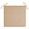 vidaXL Gartenstühle mit Beige Kissen 6 Stk. Massivholz Teak