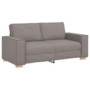 vidaXL 2-Sitzer Sofa Taupe 140 cm Stoff