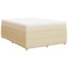 vidaXL Boxspringbett mit Matratze Creme 140x190 cm Stoff