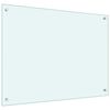 vidaXL K&uuml;chenr&uuml;ckwand Milchwei&szlig; 80x60 cm Hartglas