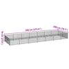 vidaXL Hundezwinger Silbern 14 m&sup2; Stahl
