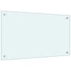 vidaXL K&uuml;chenr&uuml;ckwand Milchwei&szlig; 70x40 cm Hartglas