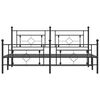 vidaXL Metallbett ohne Matratze mit Fußteil Schwarz 180x200 cm