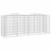 vidaXL Gabionen-Hochbeet mit Hochbogen 200x50x100 cm Verzinktes Eisen