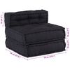 vidaXL Modulares Sofa 4 pcs Anthrazit Stoff