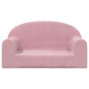 vidaXL Kindersofa 2-Sitzer Rosa Weich Pl&uuml;sch