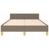 vidaXL Bettgestell ohne Matratze Taupe 120x190 cm Stoff