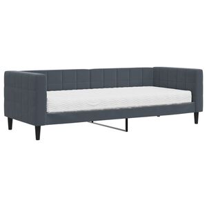 vidaXL Tagesbett mit Matratze Dunkelgrau 80x200 cm Samt