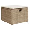 vidaXL 8-tlg. Garten-Sofagarnitur mit Kissen Beige Poly Rattan Akazie