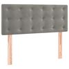 vidaXL Boxspringbett mit Matratze Hellgrau 90x190 cm Samt