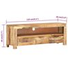 vidaXL TV-Schrank 110x30x40 cm Raues Mangoholz