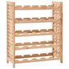 vidaXL Weinregal f&uuml;r 25 Flaschen Nussbaumholz Massiv 63x25x73 cm