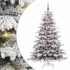 vidaXL K&uuml;nstlicher klappbarer Weihnachtsbaum Wei&szlig; 180 cm PE und PVC