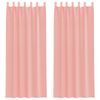 vidaXL Voile Vorhänge mit Stangentaschen 2 Stk. Rosa