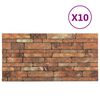 vidaXL Wandpaneele 10 pcs Braun und Wei&szlig; 100 x 50 cm EPS-Schaum
