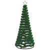 vidaXL LED-Lametta-Weihnachtsbaum mit St&auml;nder EKENAS 180 cm 220 LEDs