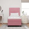 vidaXL Boxspringbett mit Matratze mit Kopfteil Rosa 90 x 190 cm Stoff