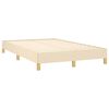 vidaXL Boxspringbett mit Matratze & LED Creme 120x190 cm Stoff