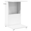 vidaXL Beistelltisch Mit Rad Wei&szlig; 40 x 35 x 60 cm Holzwerkstoff