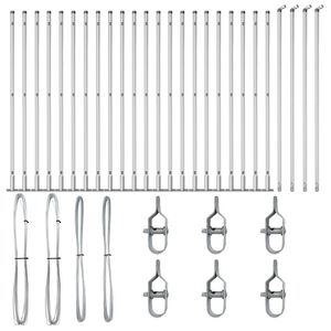 vidaXL Zaunpfosten Sonstiges 26 pcs Grau 3,2 x 3,2 x 83,5 cm Stahl