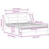 vidaXL Bett mit Matratze "Hvar" Schwarz 160x200 cm Stoff