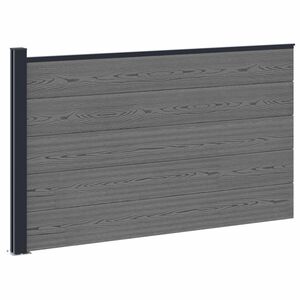 vidaXL Zaunelement WPC und Aluminium Grau