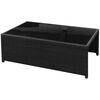 vidaXL 8-tlg. Garten-Lounge-Set mit Kissen Poly Rattan Schwarz