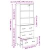 vidaXL Highboard mit Schubladen 2 pcs Altholz Holzwerkstoff