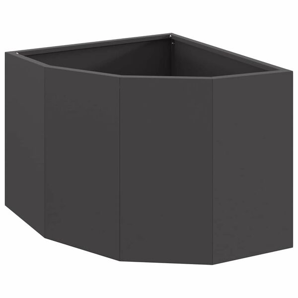 vidaXL Eckpflanzer Schwarz 45 x 45 x 35 cm Stahl