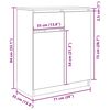 vidaXL Sideboard mit Schublade R&auml;uchereiche 71x35x84 cm Holzwerkstoff