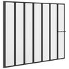 vidaXL Duschwand Schwarz 168 x 140 cm Aluminium