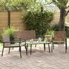 vidaXL Garten Essgruppe 4 pcs Braun Poly-Rattan