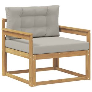 vidaXL Outdoor Mittelsofa Polyester Wei&szlig;