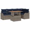 vidaXL Gartensofa-set 6 stk. 5-Sitzanzahl Grau und Marineblau