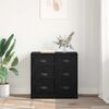 vidaXL Sideboard Schwarz Eichen-Optik 70 x 35,5 x 67,5 cm
