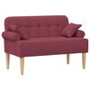 vidaXL Zweisitzer mit Knopfheftung Weinrot 120 x 65 x 79 cm Stoff